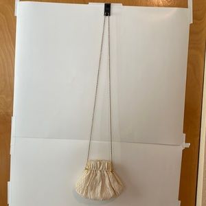 Vanessa Gold Ruffle Lame Pleated Formal Evening Purse